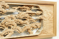 鶴と松を細やかに描いた彫刻欄間 EZ2812ab 在庫(a:1 b:1)枚