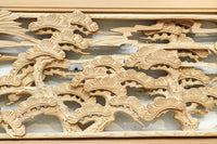 鶴と松を細やかに描いた彫刻欄間 EZ2812ab 在庫(a:1 b:1)枚