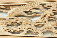 鶴と松を細やかに描いた彫刻欄間 EZ2812ab 在庫(a:1 b:1)枚