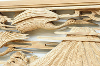 鶴と松を細やかに描いた彫刻欄間 EZ2812ab 在庫(a:1 b:1)枚