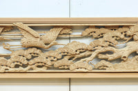 鶴と松を細やかに描いた彫刻欄間 EZ2812ab 在庫(a:1 b:1)枚