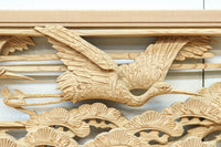 鶴と松を細やかに描いた彫刻欄間 EZ2812ab 在庫(a:1 b:1)枚