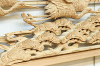 鶴と松を細やかに描いた彫刻欄間 EZ2812ab 在庫(a:1 b:1)枚