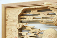 鶴と松を細やかに描いた彫刻欄間 EZ2812ab 在庫(a:1 b:1)枚