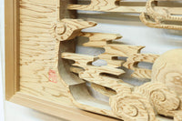 鶴と松を細やかに描いた彫刻欄間 EZ2812ab 在庫(a:1 b:1)枚