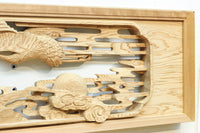 鶴と松を細やかに描いた彫刻欄間 EZ2812ab 在庫(a:1 b:1)枚