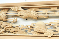 鶴と松を細やかに描いた彫刻欄間 EZ2812ab 在庫(a:1 b:1)枚