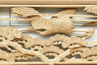 鶴と松を細やかに描いた彫刻欄間 EZ2812ab 在庫(a:1 b:1)枚