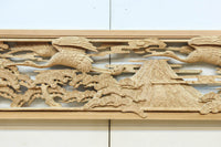 鶴と松を細やかに描いた彫刻欄間 EZ2812ab 在庫(a:1 b:1)枚