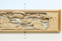 鶴と松を細やかに描いた彫刻欄間 EZ2812ab 在庫(a:1 b:1)枚