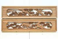 力強い鷹を描いた立体感のある彫刻欄間 EZ2813ab 在庫(a:1 b:1)枚