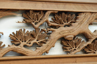 力強い鷹を描いた立体感のある彫刻欄間 EZ2813ab 在庫(a:1 b:1)枚