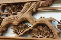 力強い鷹を描いた立体感のある彫刻欄間 EZ2813ab 在庫(a:1 b:1)枚