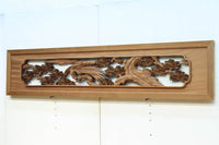 力強い鷹を描いた立体感のある彫刻欄間 EZ2813ab 在庫(a:1 b:1)枚