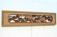 力強い鷹を描いた立体感のある彫刻欄間 EZ2813ab 在庫(a:1 b:1)枚