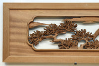 力強い鷹を描いた立体感のある彫刻欄間 EZ2813ab 在庫(a:1 b:1)枚