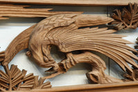 力強い鷹を描いた立体感のある彫刻欄間 EZ2813ab 在庫(a:1 b:1)枚