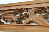 力強い鷹を描いた立体感のある彫刻欄間 EZ2813ab 在庫(a:1 b:1)枚