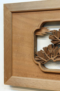 力強い鷹を描いた立体感のある彫刻欄間 EZ2813ab 在庫(a:1 b:1)枚