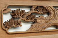 力強い鷹を描いた立体感のある彫刻欄間 EZ2813ab 在庫(a:1 b:1)枚