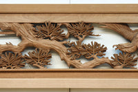 力強い鷹を描いた立体感のある彫刻欄間 EZ2813ab 在庫(a:1 b:1)枚