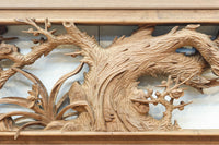 立体感ある梅や菊を華やかに描く彫刻欄間 EZ2814ab 在庫(a:1 b:1)枚