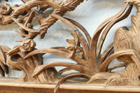 立体感ある梅や菊を華やかに描く彫刻欄間 EZ2814ab 在庫(a:1 b:1)枚