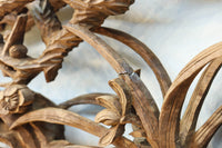 立体感ある梅や菊を華やかに描く彫刻欄間 EZ2814ab 在庫(a:1 b:1)枚