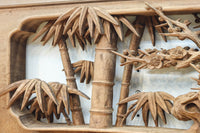 立体感ある梅や菊を華やかに描く彫刻欄間 EZ2814ab 在庫(a:1 b:1)枚