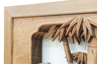 立体感ある梅や菊を華やかに描く彫刻欄間 EZ2814ab 在庫(a:1 b:1)枚