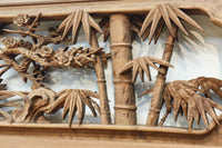 立体感ある梅や菊を華やかに描く彫刻欄間 EZ2814ab 在庫(a:1 b:1)枚