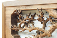 立体感ある梅や菊を華やかに描く彫刻欄間 EZ2814ab 在庫(a:1 b:1)枚