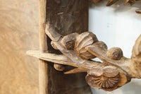 立体感ある梅や菊を華やかに描く彫刻欄間 EZ2814ab 在庫(a:1 b:1)枚