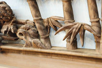 立体感ある梅や菊を華やかに描く彫刻欄間 EZ2814ab 在庫(a:1 b:1)枚