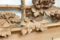 立体感ある梅や菊を華やかに描く彫刻欄間 EZ2814ab 在庫(a:1 b:1)枚