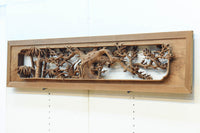 立体感ある梅や菊を華やかに描く彫刻欄間 EZ2814ab 在庫(a:1 b:1)枚