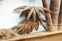 立体感ある梅や菊を華やかに描く彫刻欄間 EZ2814ab 在庫(a:1 b:1)枚