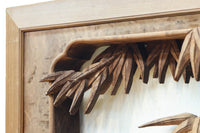 立体感ある梅や菊を華やかに描く彫刻欄間 EZ2814ab 在庫(a:1 b:1)枚