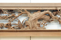 立体感ある梅や菊を華やかに描く彫刻欄間 EZ2814ab 在庫(a:1 b:1)枚