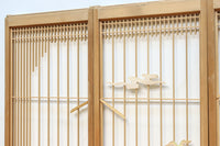 冠雪した富士を望む窓絵の気品ある書院セット EZ2815 在庫4枚1組