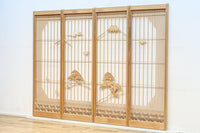 冠雪した富士を望む窓絵の気品ある書院セット EZ2815 在庫4枚1組