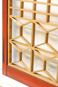 美しい朱漆枠の上品な書院 EZ2817 在庫4枚