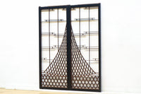 投網を描いたモダンな雰囲気の書院セット EZ2821 在庫2枚1組