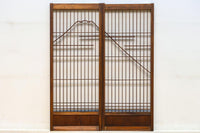 富士の頂をシンプルに描いた書院セット EZ2825 在庫2枚1組