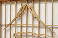 富士の頂と投網装飾が引き立つ風景を描いた書院セット EZ2826 在庫4枚1組