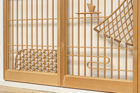 富士の頂と投網装飾が引き立つ風景を描いた書院セット EZ2826 在庫4枚1組