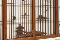 富士山を遠景に湖畔の清閑な風景を描いた書院セット EZ2827 在庫4枚1組