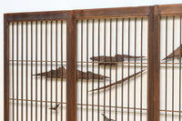 富士山を遠景に湖畔の清閑な風景を描いた書院セット EZ2827 在庫4枚1組