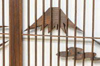 富士山を遠景に湖畔の清閑な風景を描いた書院セット EZ2827 在庫4枚1組