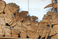 竹と菊を気品良く描いた木地色の欄間 EZ2831 在庫1枚